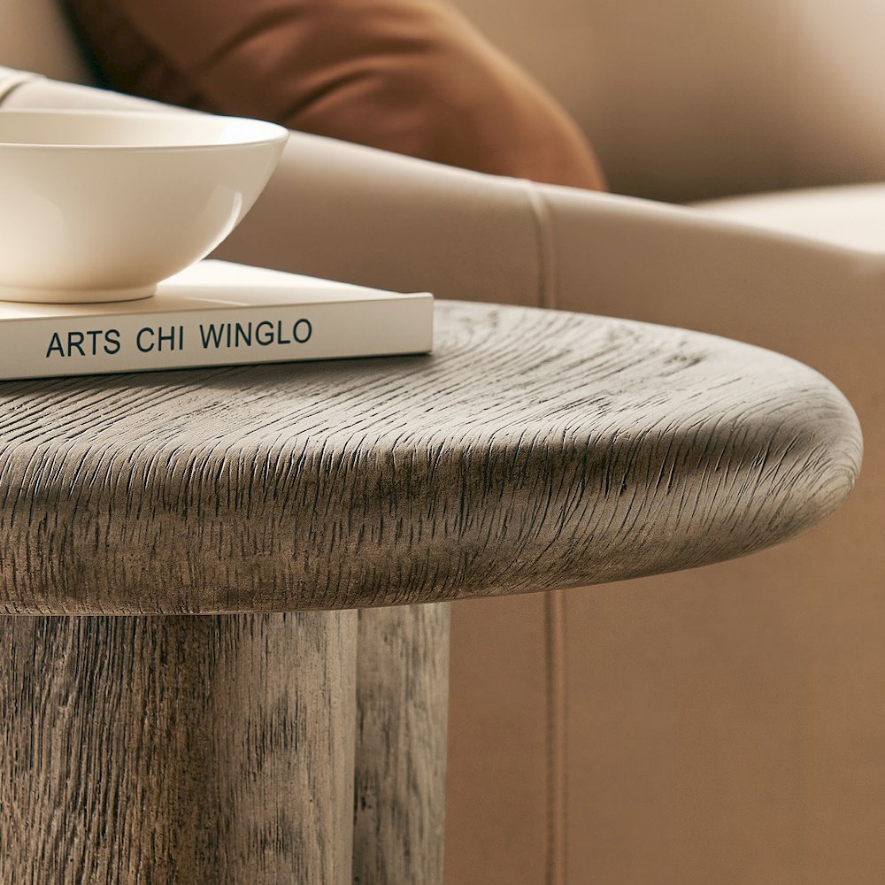 Tori 20 Inch Round Indoor and Outdoor Patio Side Table. Picture 9