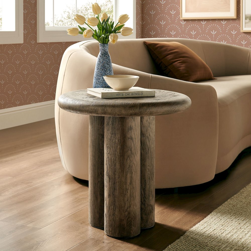 Tori 20 Inch Round Indoor and Outdoor Patio Side Table. Picture 7