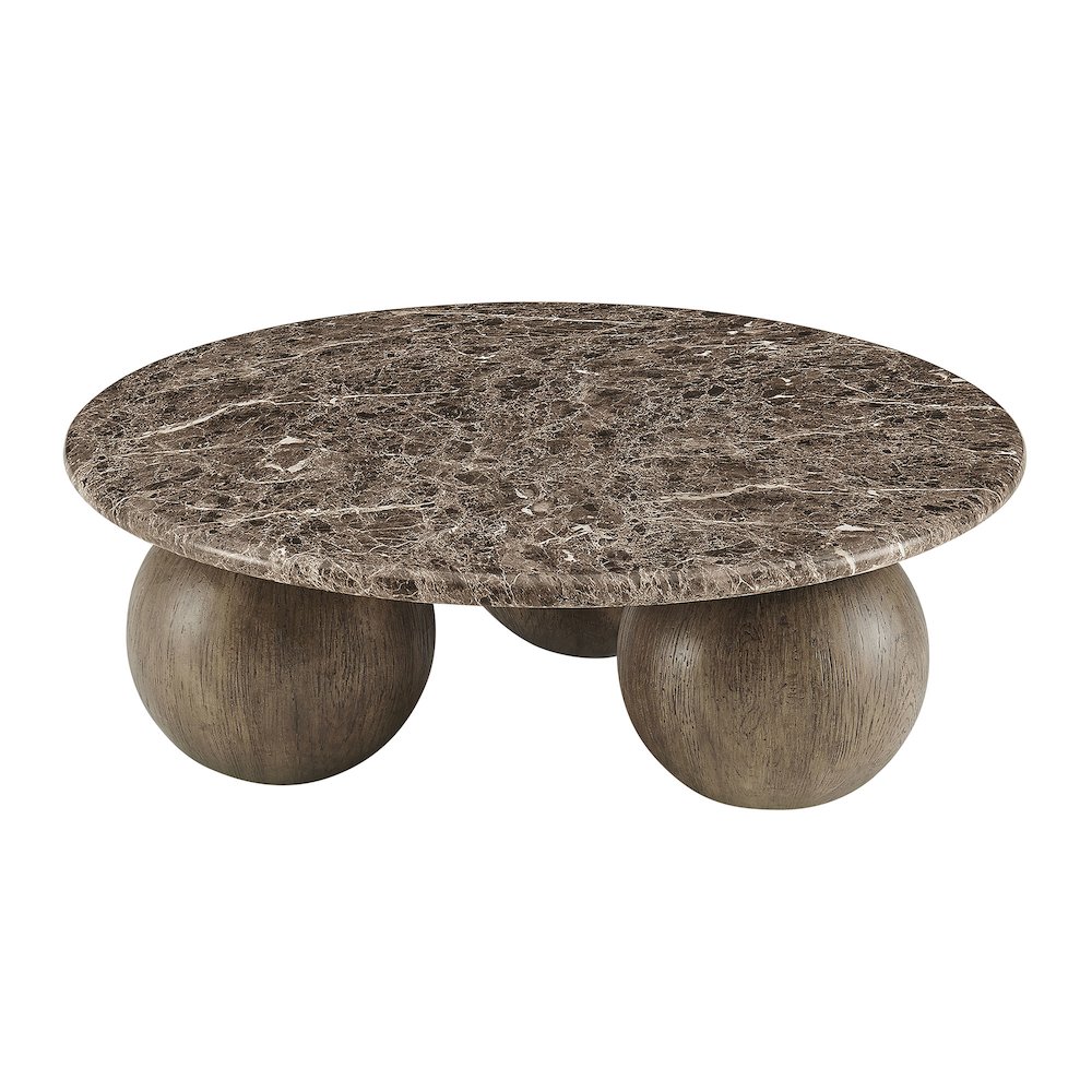 Pietra Indoor Outdoor Patio Round Coffee Table. Picture 1