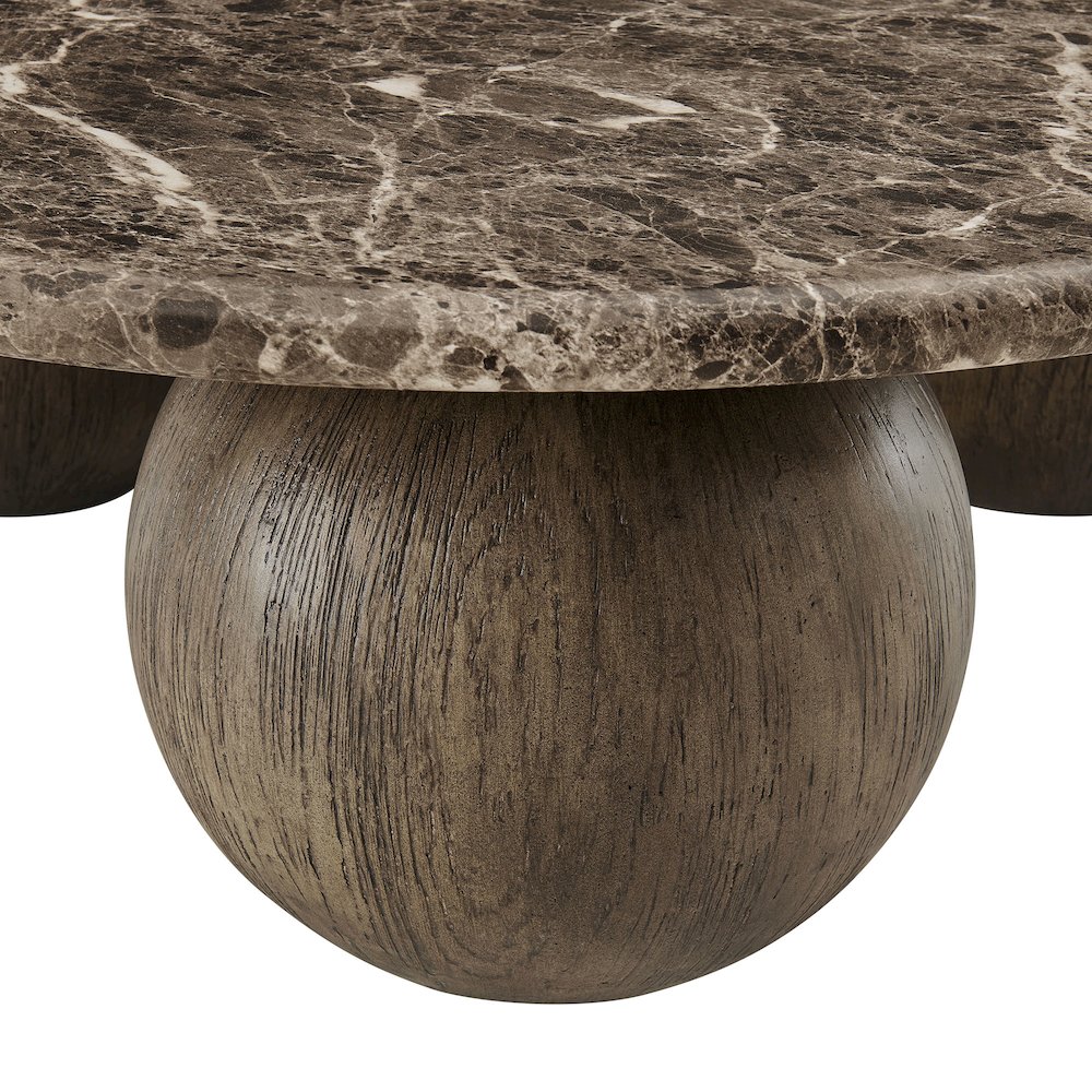 Pietra Indoor Outdoor Patio Round Coffee Table. Picture 6