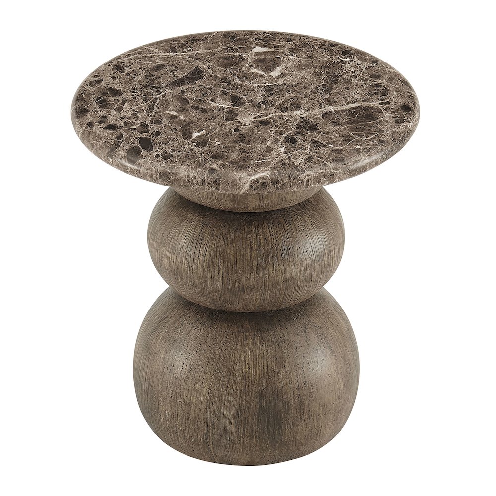 Pietra Indoor Outdoor Patio Round Side Table. Picture 1