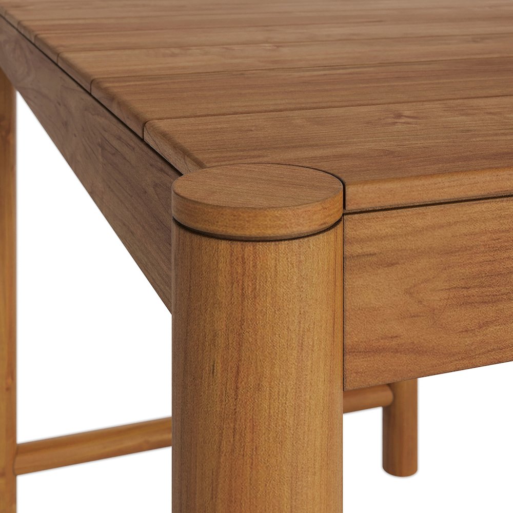 Eleni Rectangle 56-Inch Outdoor Patio Teak Wood Rectangular Bar Table. Picture 7