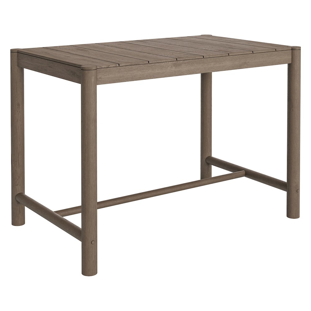 Eleni Rectangle 56-Inch Outdoor Patio Teak Wood Rectangular Bar Table. Picture 1
