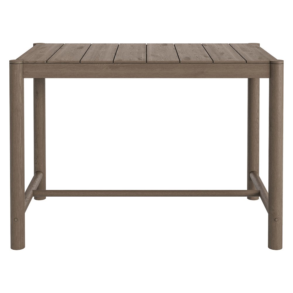 Eleni Rectangle 56-Inch Outdoor Patio Teak Wood Rectangular Bar Table. Picture 5