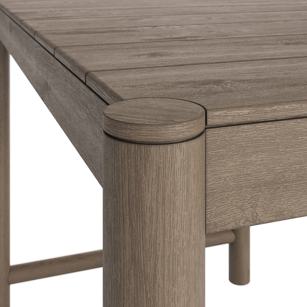 Eleni Rectangle 56-Inch Outdoor Patio Teak Wood Rectangular Bar Table. Picture 7