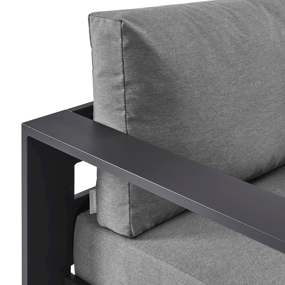 Tahoe Outdoor Patio Powder-Coated Aluminum Swivel Armchair. Picture 7