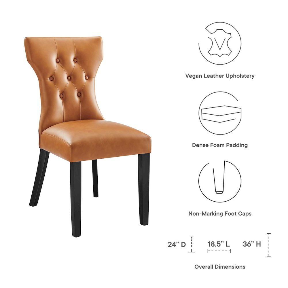 Silhouette Dining Vinyl Side Chair. Picture 2