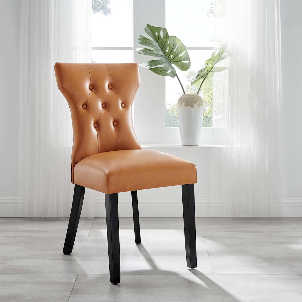 Silhouette Dining Vinyl Side Chair. Picture 7