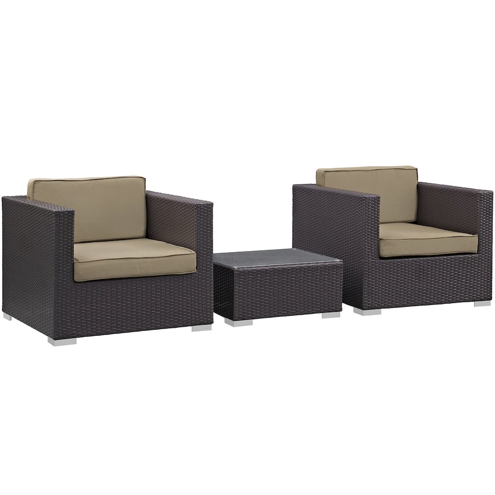 Burrow 3 Piece Outdoor Patio Sofa Set. Picture 1