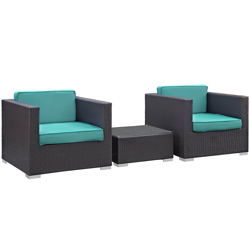Burrow 3 Piece Outdoor Patio Sofa Set. Picture 1