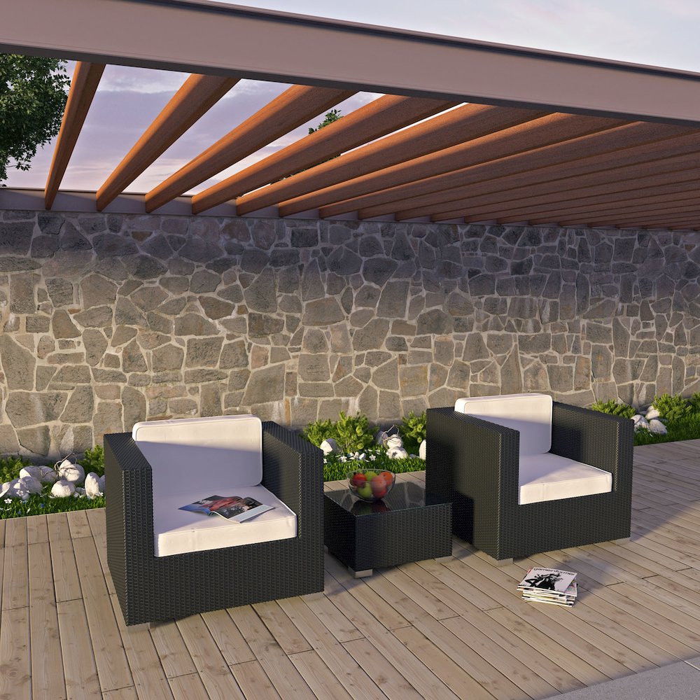 Burrow 3 Piece Outdoor Patio Sofa Set. Picture 4