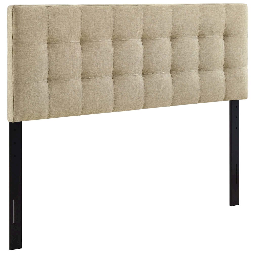 Lily Upholstered Fabric Queen Headboard. Picture 1