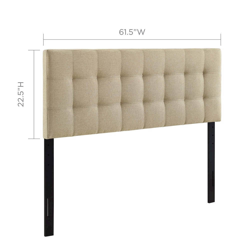 Lily Upholstered Fabric Queen Headboard. Picture 2