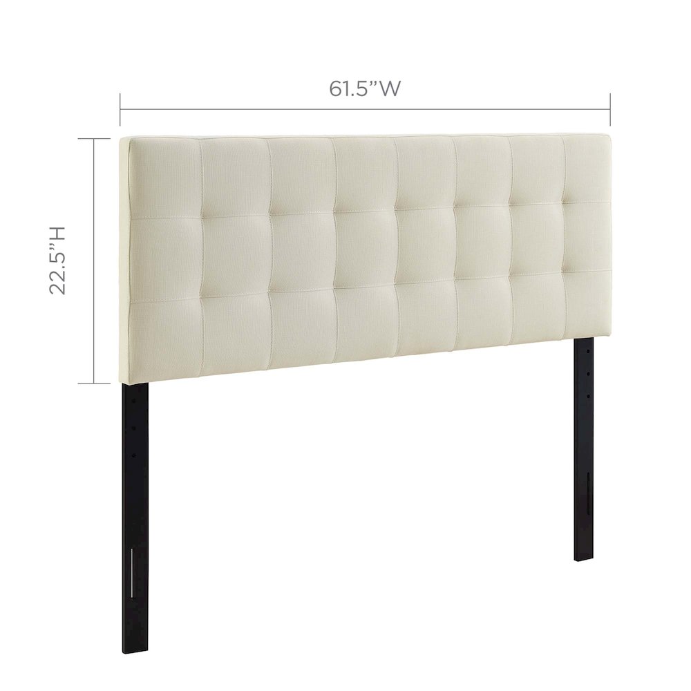 Lily Upholstered Fabric Queen Headboard. Picture 2