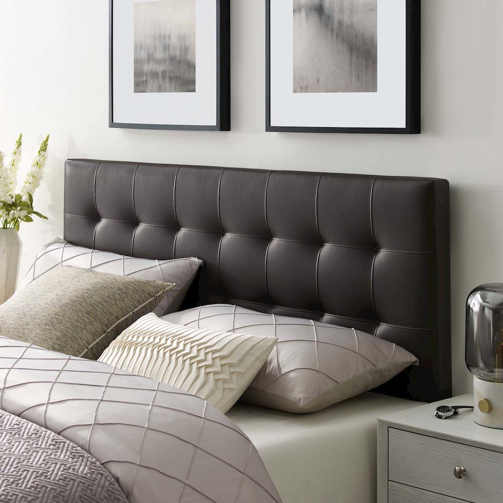 Lily Upholstered Vinyl Queen Headboard. Picture 4