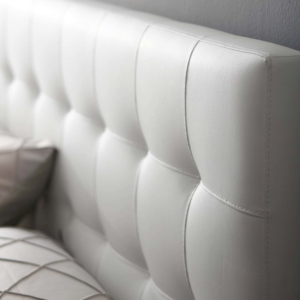 Lily Upholstered Vinyl Queen Headboard. Picture 4
