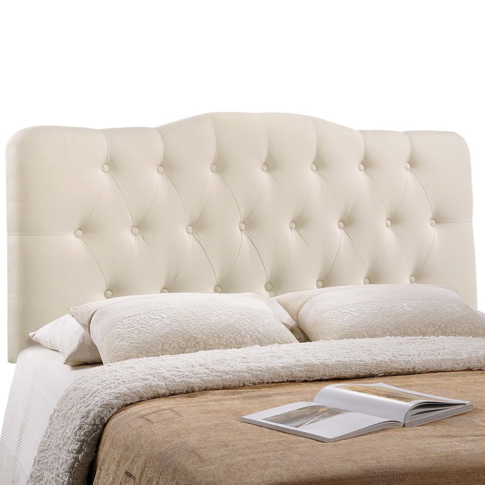 Annabel Upholstered Fabric Full Headboard. Picture 7