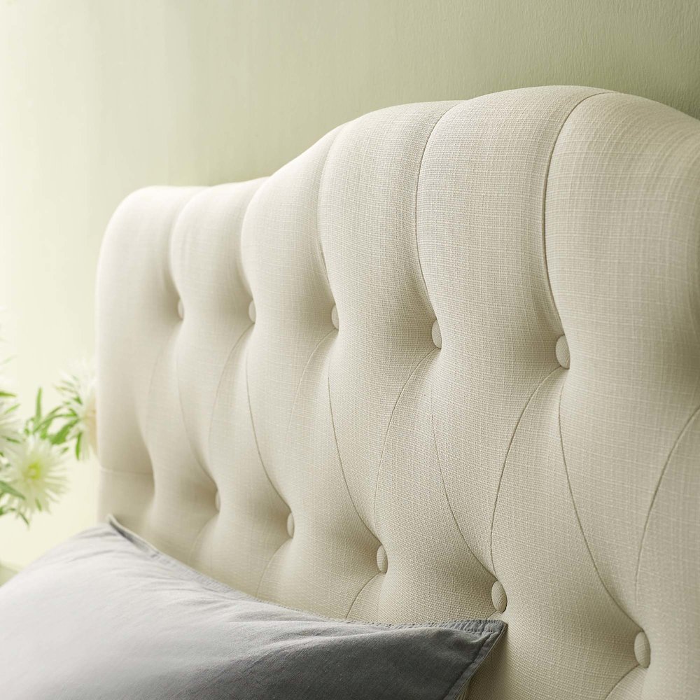 Annabel Upholstered Fabric Full Headboard. Picture 9