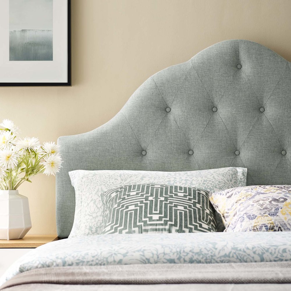 Sovereign Upholstered Fabric King Headboard. Picture 5
