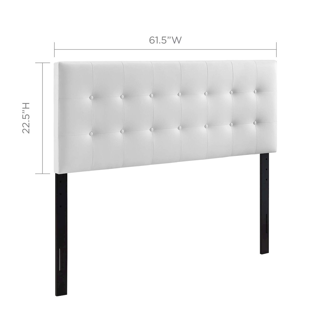 Emily Upholstered Vinyl Queen Headboard. Picture 4