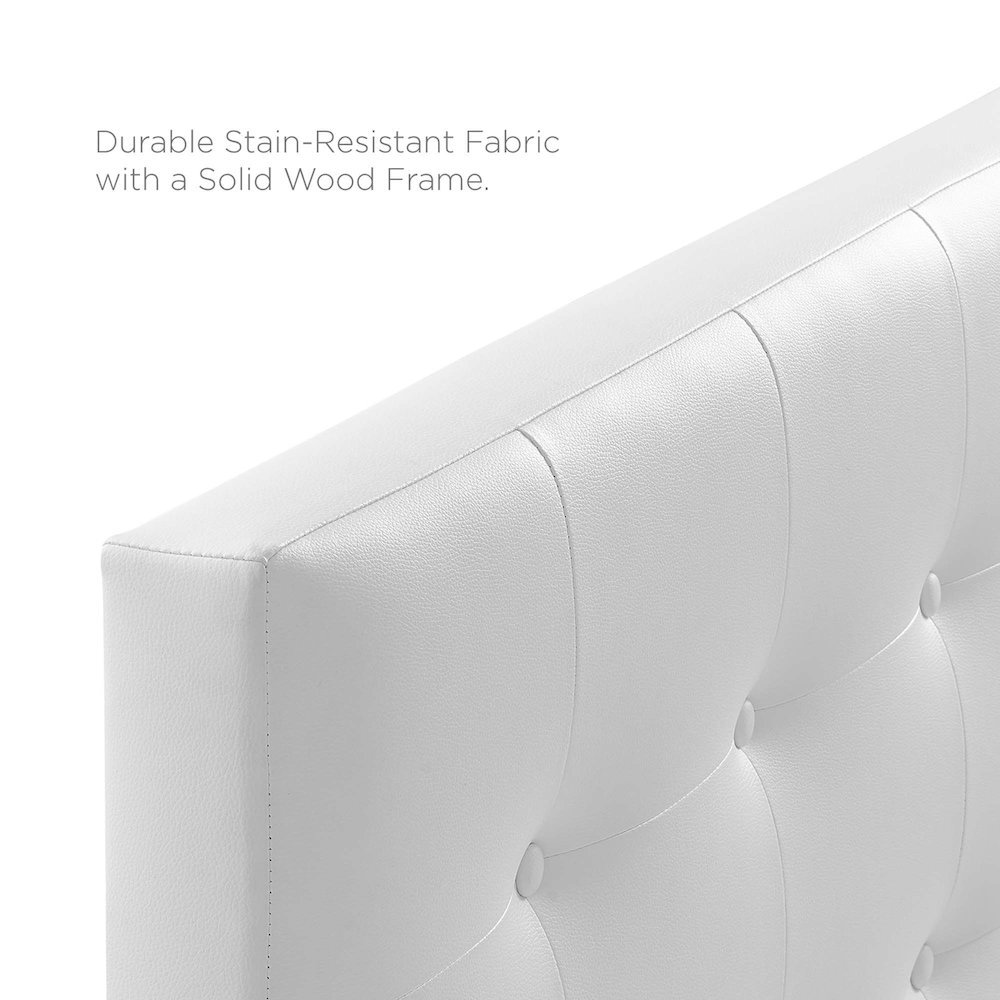 Emily Upholstered Vinyl Queen Headboard. Picture 3
