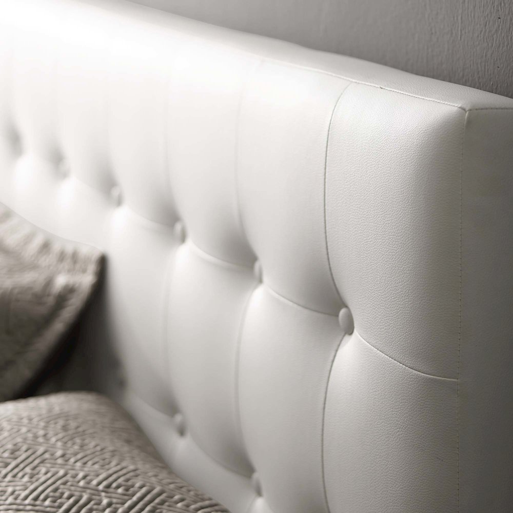 Emily Upholstered Vinyl Queen Headboard. Picture 8