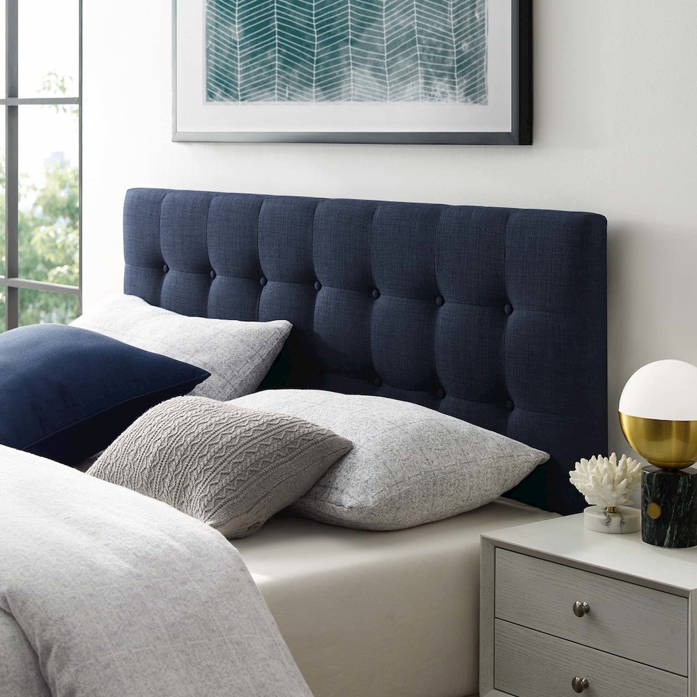Emily Upholstered Fabric King Headboard. Picture 5