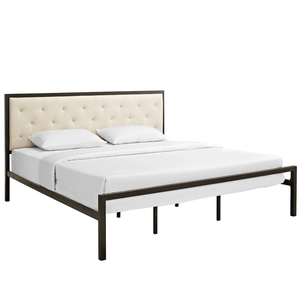 Mia Fabric King Bed. Picture 1
