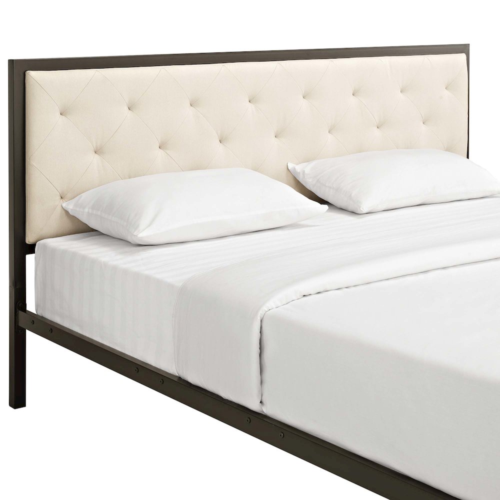 Mia Fabric King Bed. Picture 5
