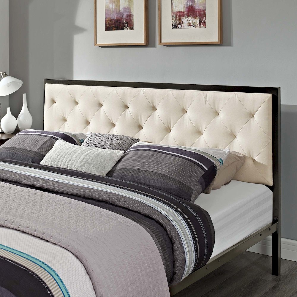 Mia Fabric King Bed. Picture 8
