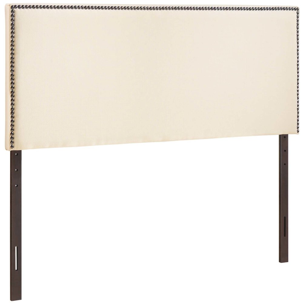 Region Nailhead Upholstered Queen Headboard. Picture 1