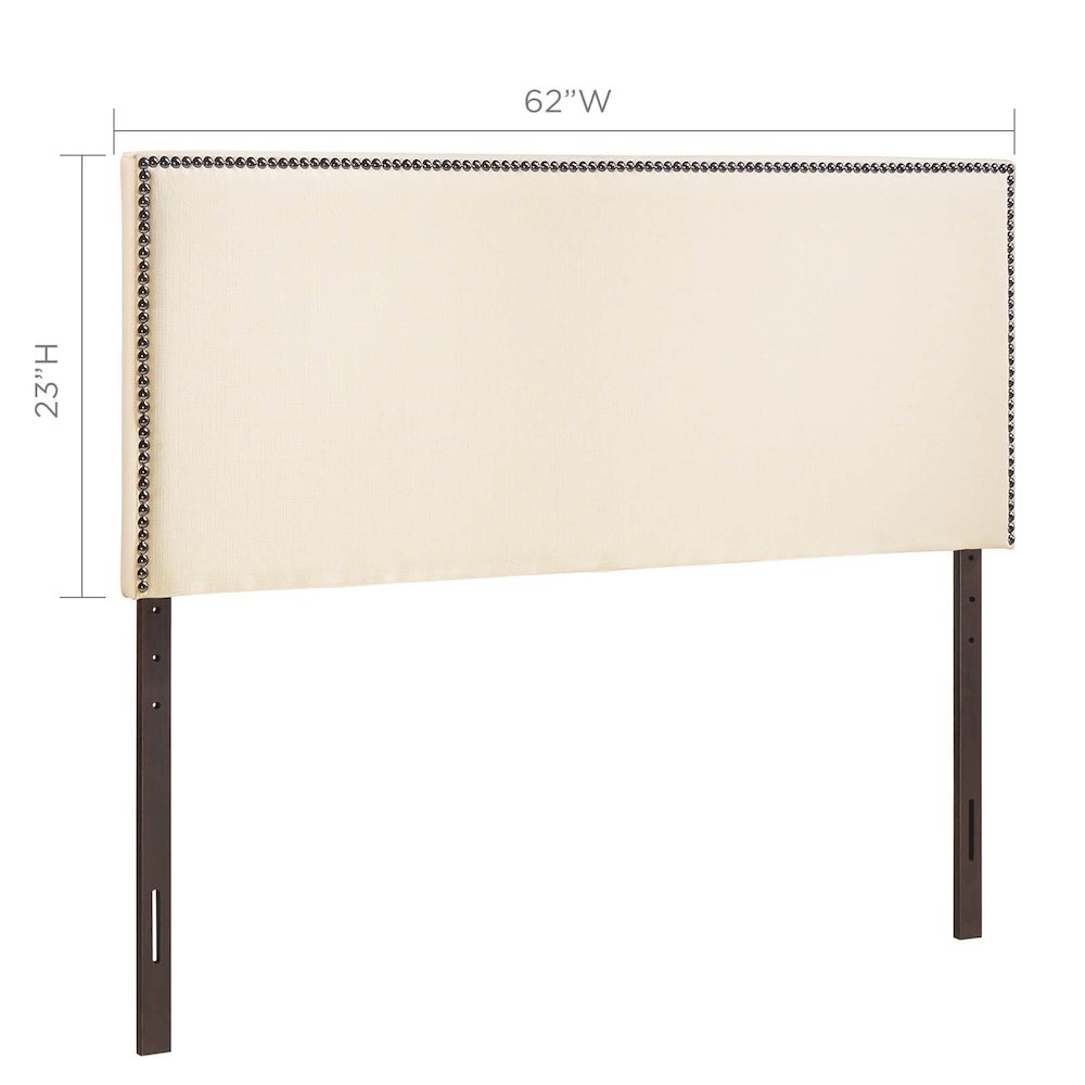 Region Nailhead Upholstered Queen Headboard. Picture 4