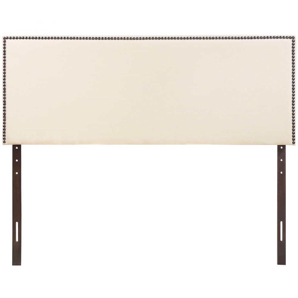 Region Nailhead Upholstered Queen Headboard. Picture 6