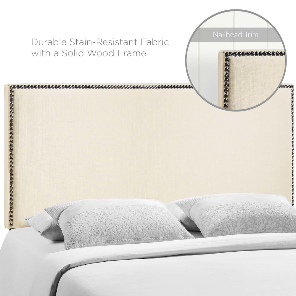 Region Nailhead Upholstered Queen Headboard. Picture 2