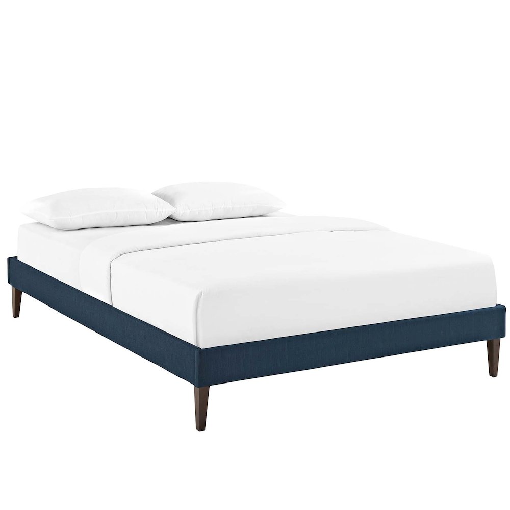 Sharon Fabric Full Bed Frame with Squared Tapered Legs. Picture 1