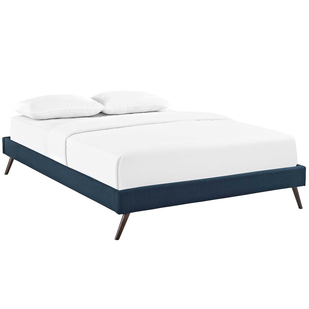 Helen Fabric Full Bed Frame with Round Splayed Legs. Picture 1