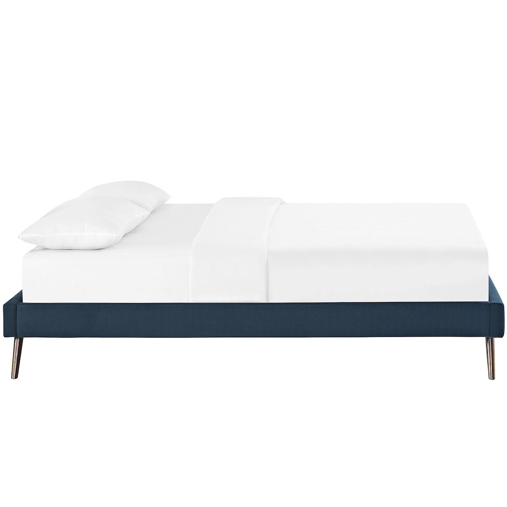 Helen Fabric Full Bed Frame with Round Splayed Legs. Picture 3