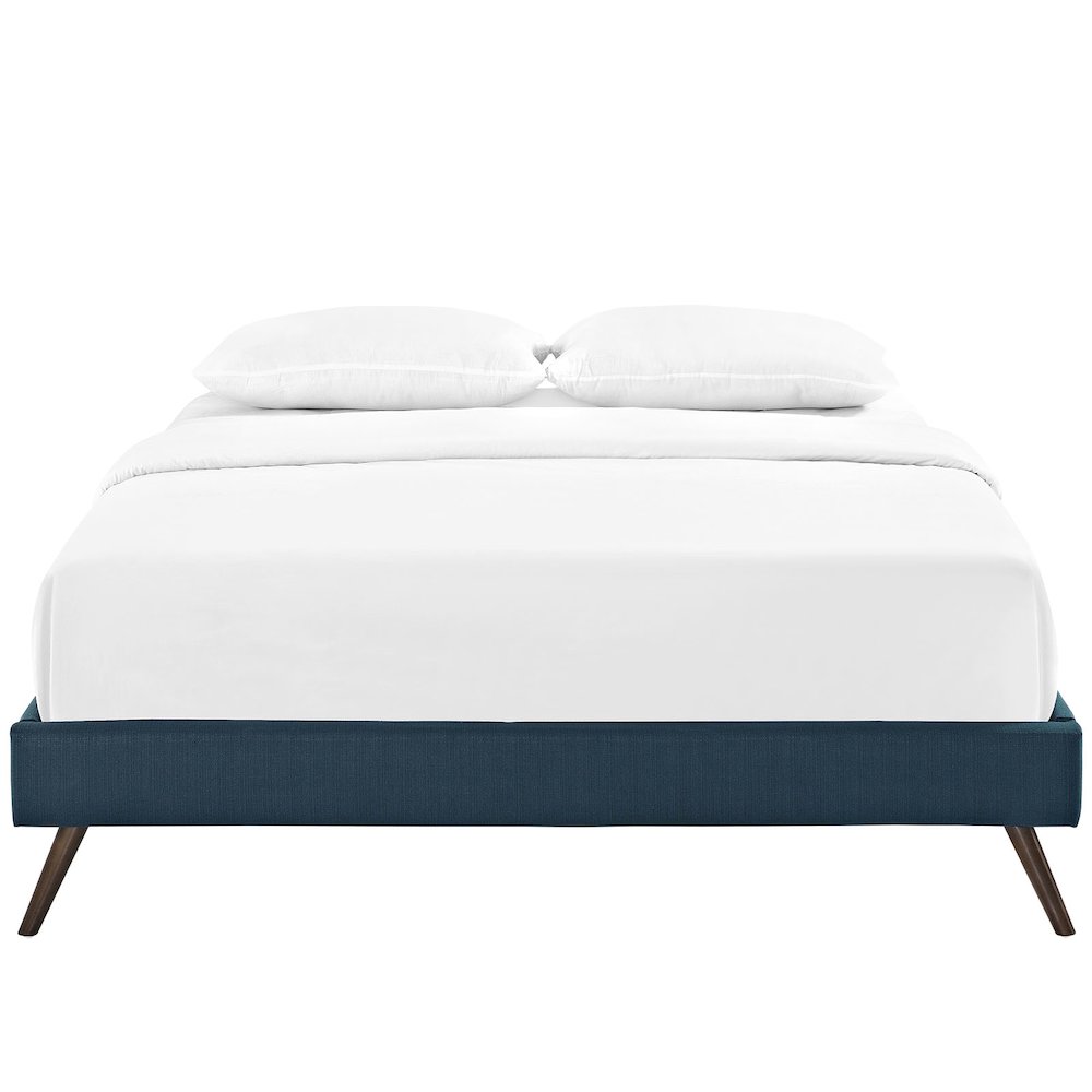 Helen Fabric Full Bed Frame with Round Splayed Legs. Picture 4