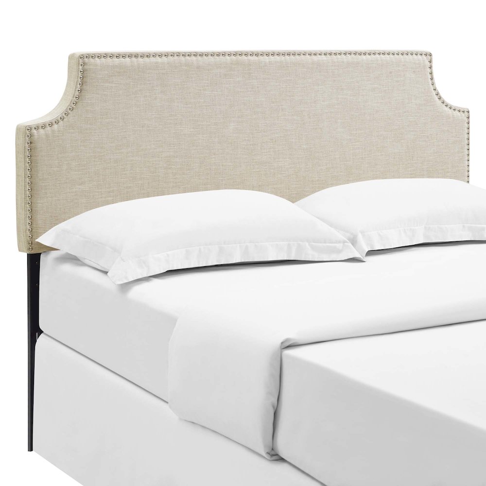Laura Upholstered Fabric Queen Headboard. Picture 1