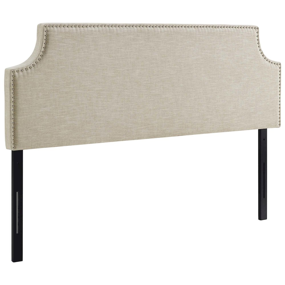 Laura Upholstered Fabric Queen Headboard. Picture 5