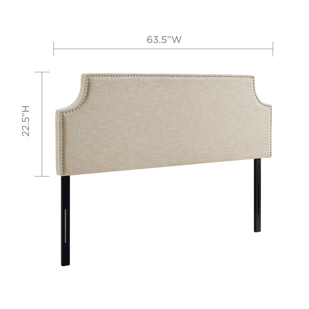 Laura Upholstered Fabric Queen Headboard. Picture 4