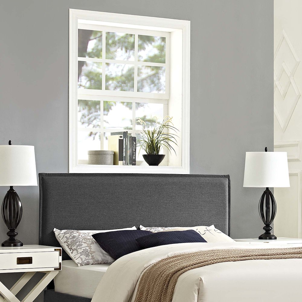Camille Upholstered Fabric Full Headboard. Picture 4