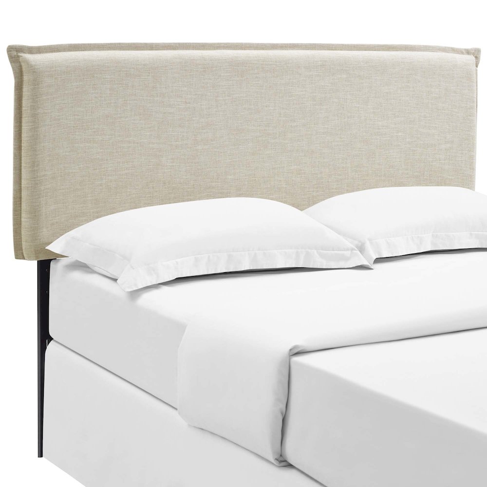 Camille Upholstered Fabric Queen Headboard. Picture 1