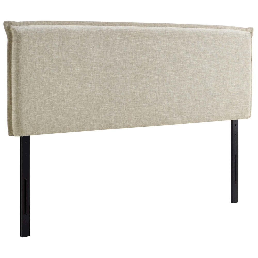 Camille Upholstered Fabric Queen Headboard. Picture 2