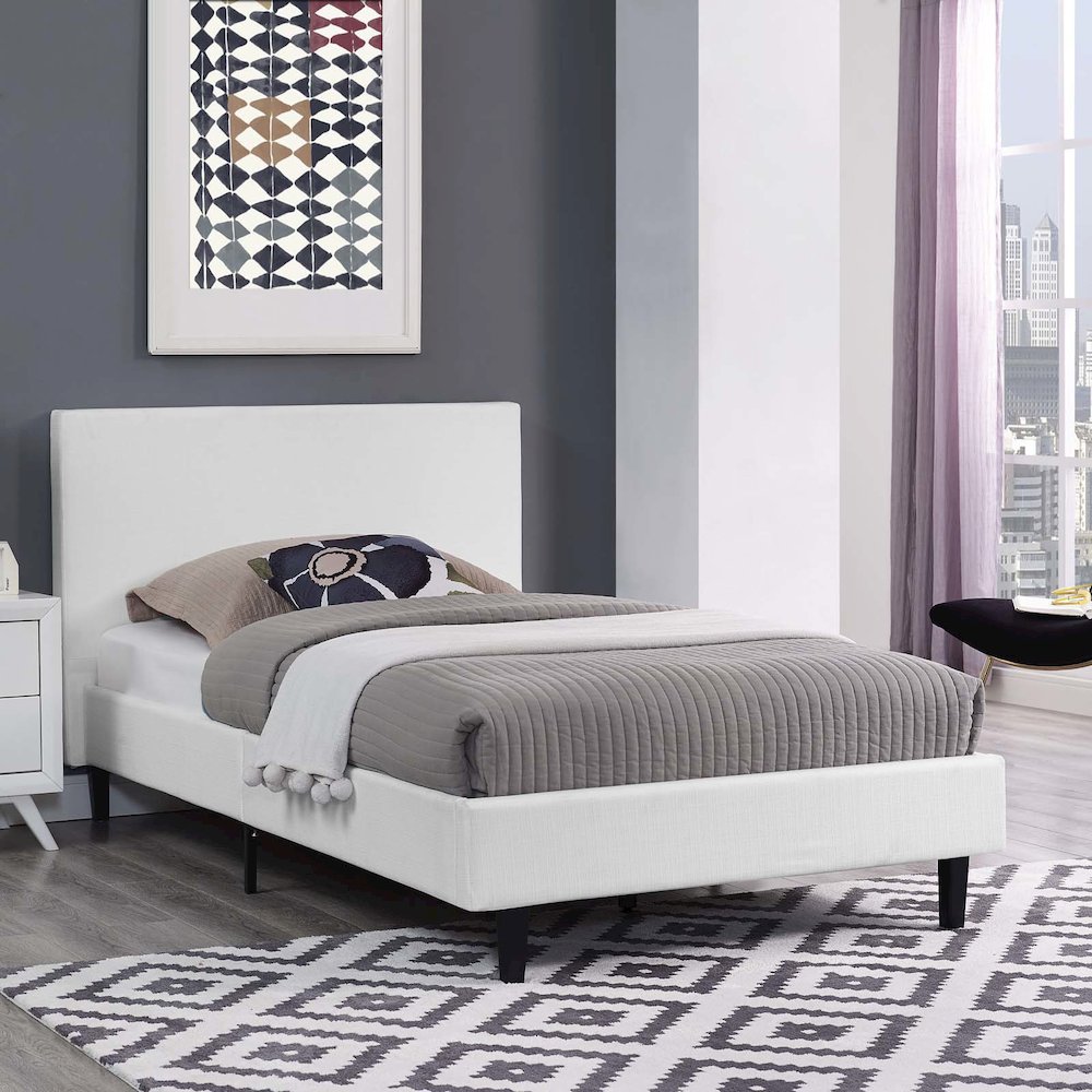 Anya Fabric Twin Bed. Picture 5