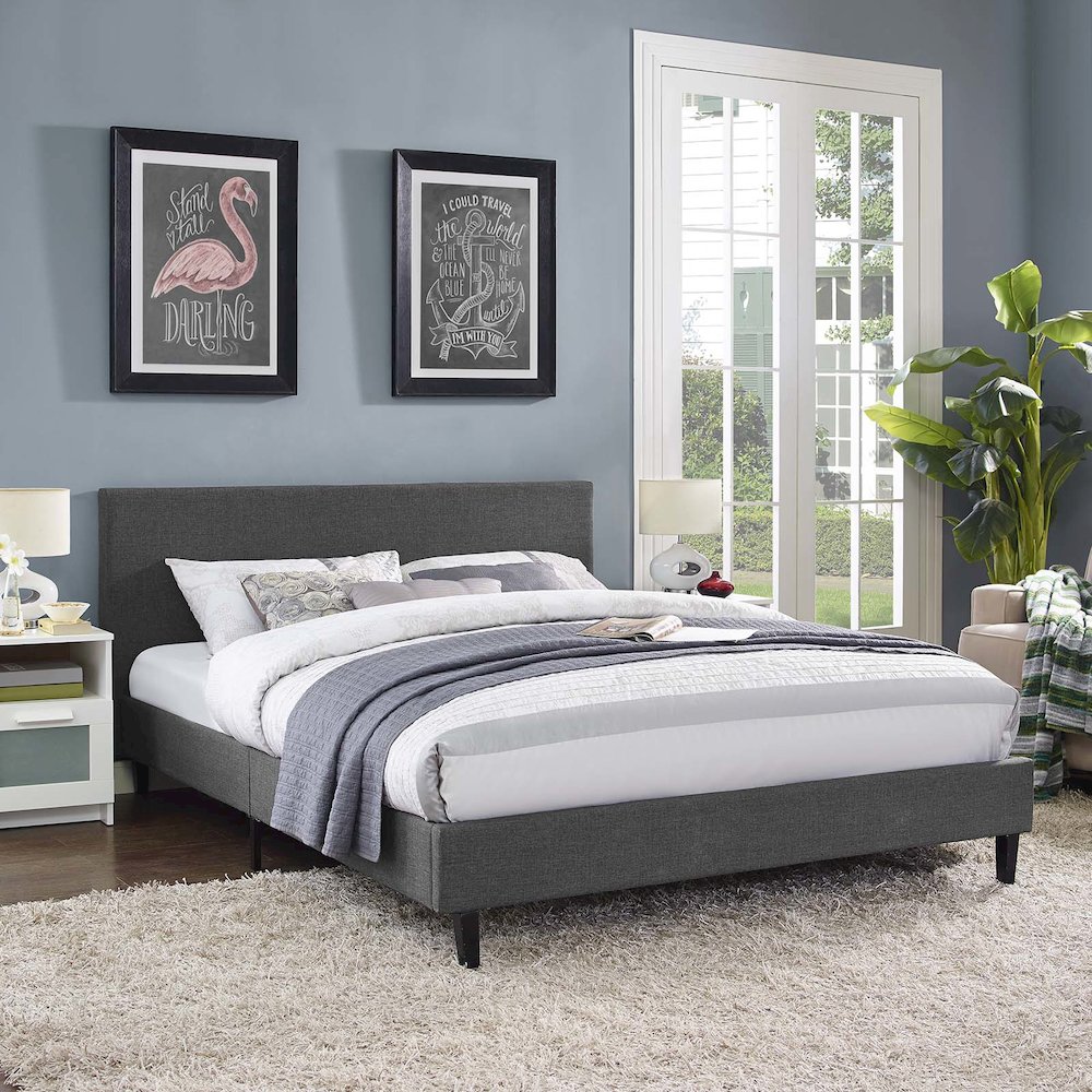 Anya Fabric Full Bed. Picture 5