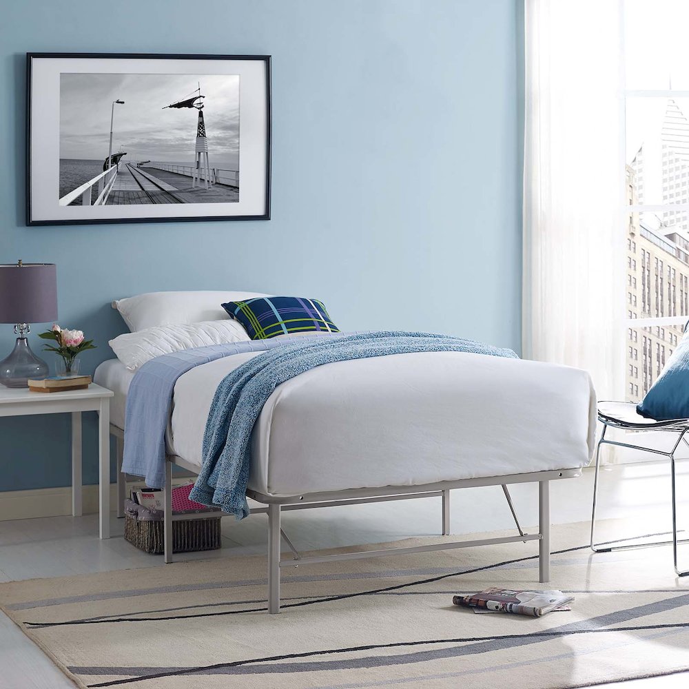 Horizon Stainless Steel Twin Bed Frame. Picture 8