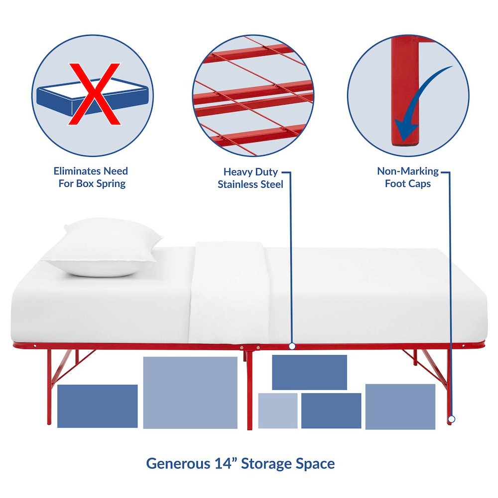 Horizon Stainless Steel Twin Bed Frame. Picture 3