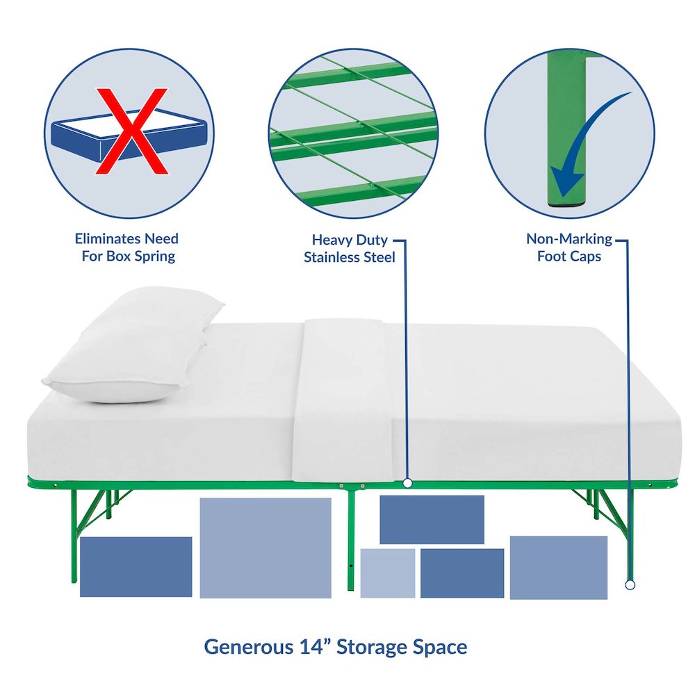 Horizon Stainless Steel Full Bed Frame. Picture 3