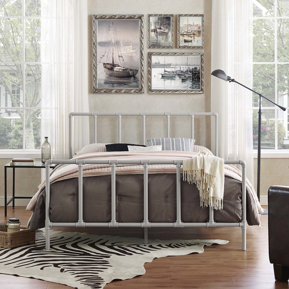 Dower Stainless Steel Queen Bed. Picture 5